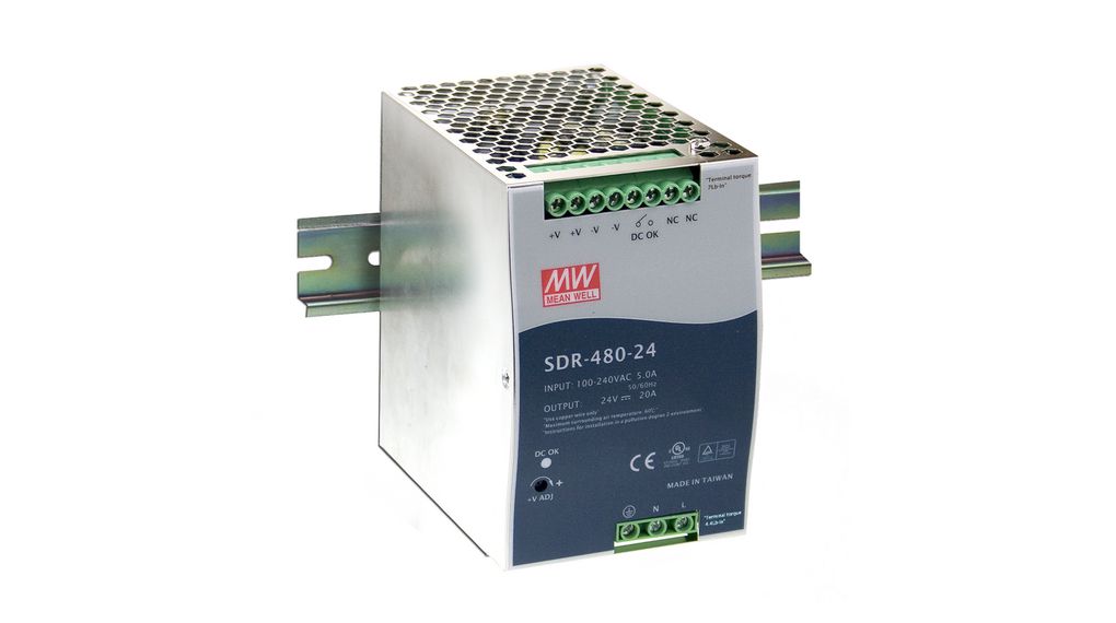 SDR 480 24 MEAN WELL DIN Rail Power Supply 94 24V 20A 480W